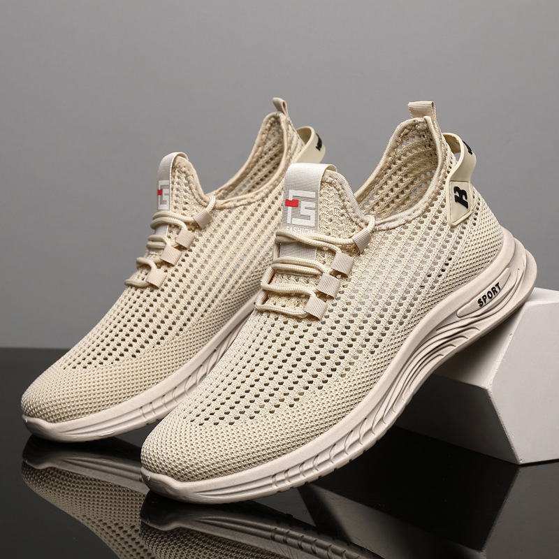 Sepatu Rajut Jaring Ringan Pri - Shock Absorbing Gym Trainers ulasan dan harga