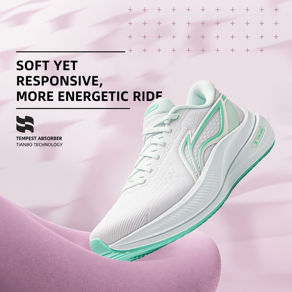 Li-Ning Sepatu Lari Wanita YUE - Reflective Night Running Shoes ulasan dan harga