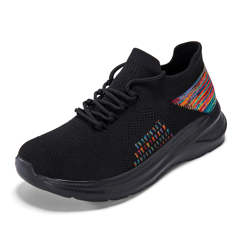 Sepatu Sneakers Wanita Berbaha - Knit Fabric Lace Up Sneakers ulasan dan harga