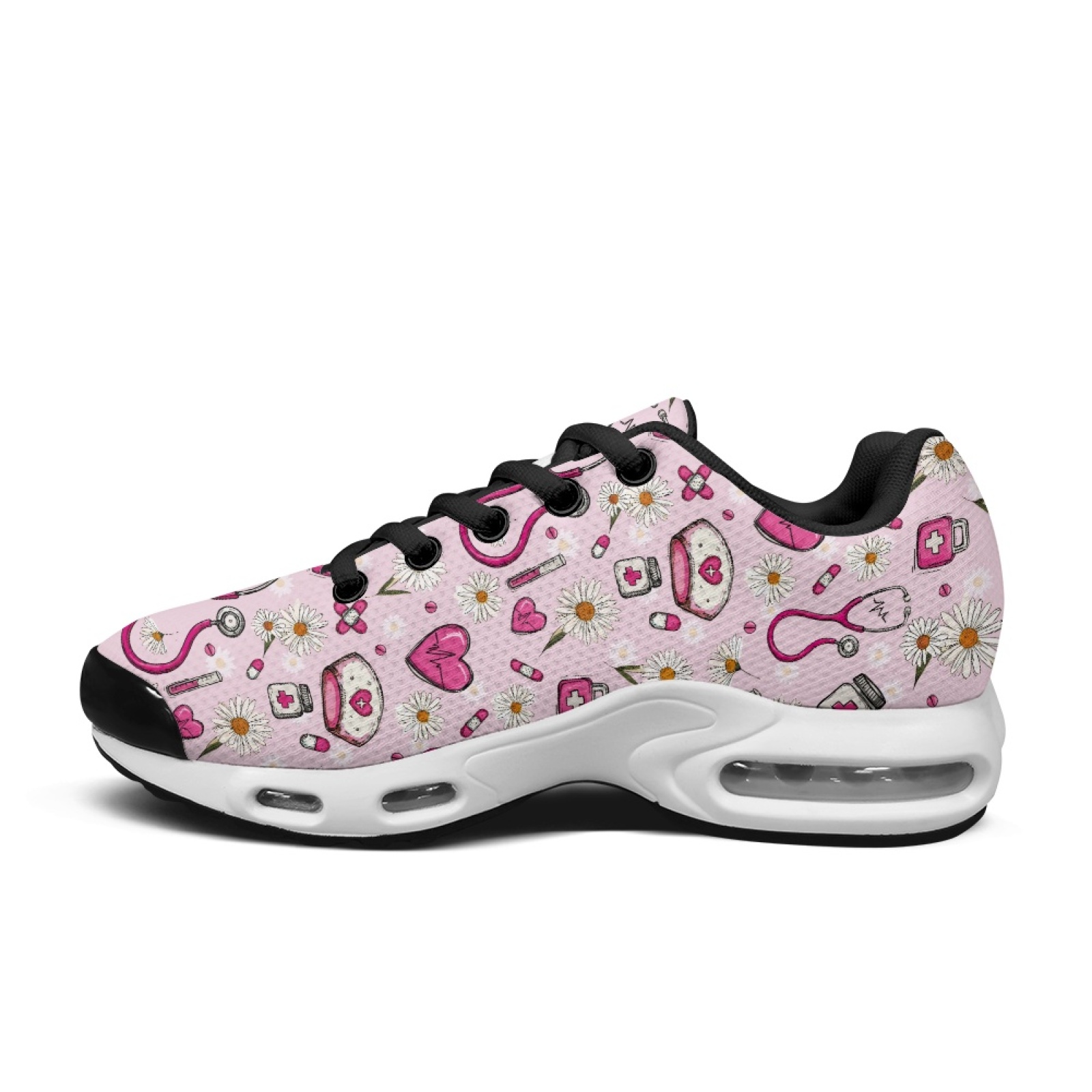 PENSTROLL Pink Daisy Hearts Se - Air Cushion Jogger Shoes Men ulasan dan harga